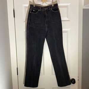 Oscar de la‎ Renta Jeans Women's Vintage 14 Black Retro Tapered Mom Denim Luxury